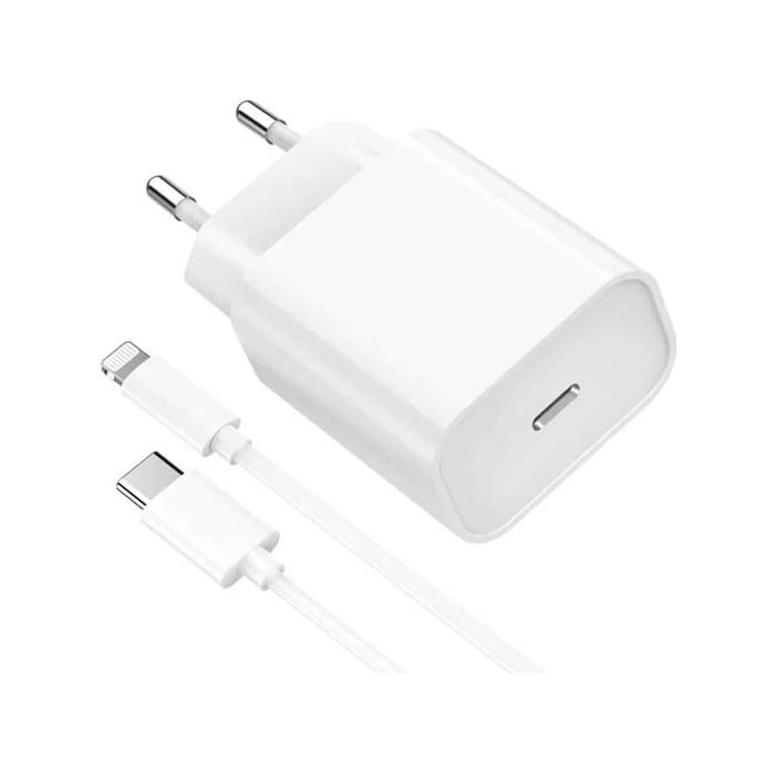 Chargeur Rapide 18W + Cable USB-C Lightning pour iPhone 12-12 MINI-12 PRO-12  PRO MAX-11-11 PRO-11PRO MAX-X-XS-XR-SE 2020 - Kevajo