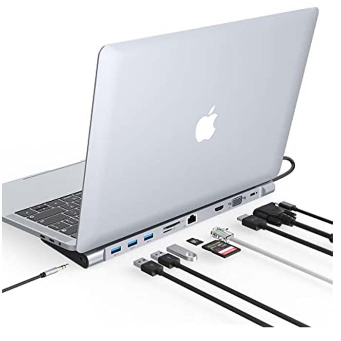 Baseus – Hub USB C vers HDMI, Station d'accueil USB 3.0 pour MacBook Pro,  iPad Pro, adaptateur PD 100W/60W pour ordinateur portable